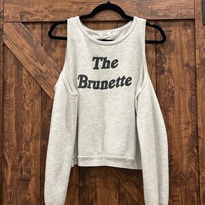 PST The Brunette cold shoulder sweatshirt